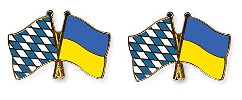 Yantec Freundschaftspin 2er Pack Bayern Ukraine Pin Anstecknadel Doppelflaggenpin von Yantec Pins