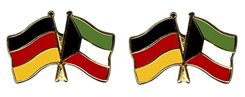 Yantec Freundschaftspin 2er Pack Deutschland Kuwait Pin Anstecknadel Doppelflaggenpin von Yantec Pins