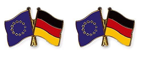 Yantec Freundschaftspin 2er Pack Europa Deutschland Pin Anstecknadel Doppelflaggenpin von Yantec Pins