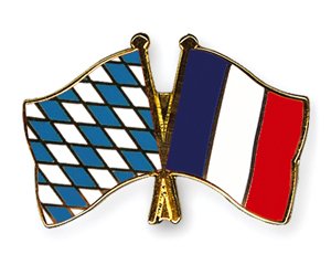 Yantec Freundschaftspin Bayern - Frankreich Pin Anstecknadel Doppelflaggenpin von Yantec Pins
