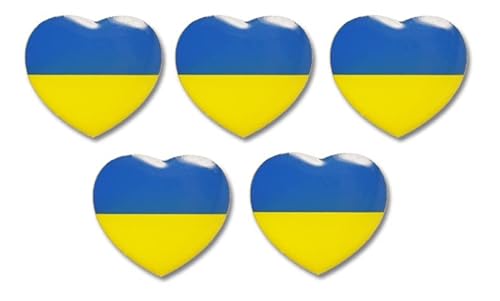 Yantec Pins 5 er Pack Ukraine Herz Pin Flaggenpin Flagge von Yantec Pins