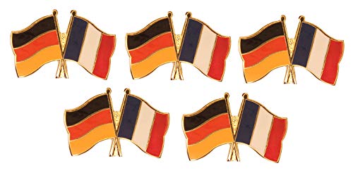 Yantec Pins 5er Pack Deutschland - Frankreich Freundschaftspin Flagge von Yantec Pins
