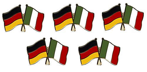 Yantec Pins 5er Pack Deutschland - Italien Freundschaftspin Flagge von Yantec Pins