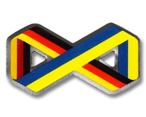 Yantec Pins Ukraine-Deutschland Schleife Freundschaftspin Ribbon Pin Flaggenpin Flagge von Yantec Pins