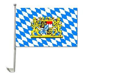 Autoflagge Bayern Mit Wappen und Löwen 30 x 40 cm von Yantec