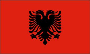 Motorradflagge Albanien ca. 26 * 40 cm Flagge Fahne von Yantec