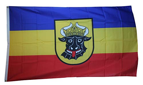 Yantec Outdoor - Hissflagge Mecklenburg Ochsenkopf 90 * 150 cm Flagge von Yantec