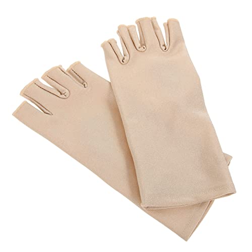 Yardenfun 1 Paar Outdoor Sonnenschutzhandschuhe UV Handschuh Halbhandschuhe Halbfingerhandschuhe Praktische Angelhandschuhe Sommerhandschuhe Zum Fahren UV Schutzhandschuhe Damen von Yardenfun