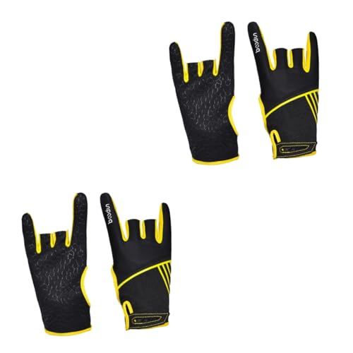 Yardwe 2 Paar Atmungsaktive Handschuhe Anti Rutsch Sporthandschuhe Bowlinghandschuhe von Yardwe