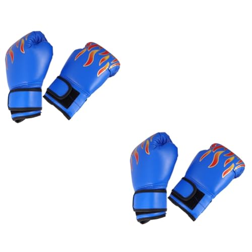 Yardwe 2 Stück Box Schutzhandschuhe Boxhandschuhe Für Training Pu Handschuhe Für Kinder Boxhandschuhe Für Spiel Flammenmuster Boxhandschuhe von Yardwe