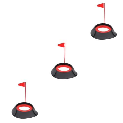 Yardwe 3 STK Übungsscheibe Indoor-Golf Übungsloch in Alle Richtungen Mini-indoorgolf Zubehör Zum Karpfenangeln Trainingsgeräte Golf-flaggen Retriever Üben Plastik Golfsachen Golf-Putter von Yardwe