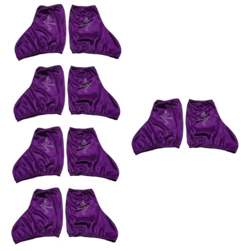 Yardwe 5 Paare Schlittschuhabdeckungen Abdeckung Für Eislaufschuhe Schlittschuhhüllen Überzüge Für Eislaufschuhe Skating-stiefelschützer Polyester Violett Kind Haupt Waschbarer Bezug von Yardwe