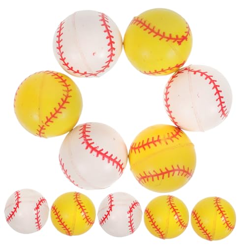 Yardwe 60 Stück Baseball Hüpfball Springender Ball Gummi Sprungball Lernspielzeug Spielball Spielzeug Baseball Sprungball Baseball Sprungball von Yardwe