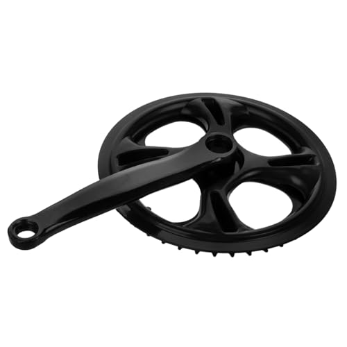 Yardwe Fahrrad Kurbelgarnitur Zähne Einzeltakt Kurbel Taper für Mountain Rennräder Einsetzbar für Verschiedene Fahrradmodelle von Yardwe