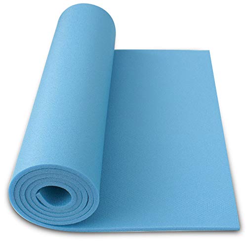 Schaumstoff Campingmatte Gymnastikmatte Aerobic Yoga Matte 180 x 50 x 0,8 210g (Hellblau) von Yate