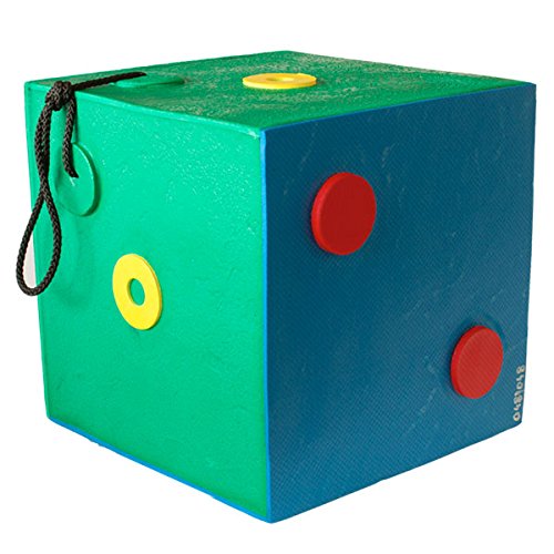 YATE Bogenschießen Ziel Bogenzielscheibe Schießwürfel Polimix Cube Variante 1 grün/blau bis 60lbs Armbrust Zielscheibe Bogensport 30cm Indoor & Outdoor, Wetterfest mit Griff von Yate