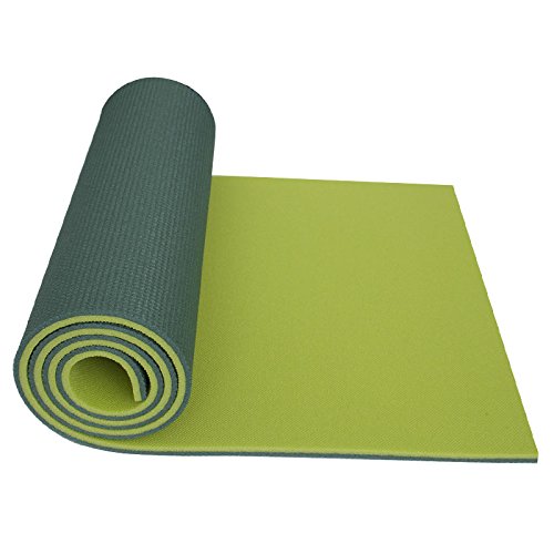 Yate doppelte 2 farbige Schaumstoff Dicke Campingmatte Gymnastikmatte incl. Elastikbänder 180 x 50 x 12 wasserdicht und schmutzabweisend, ideal für Sport und Camping (hellgrün/dunkelgrün) von Yate