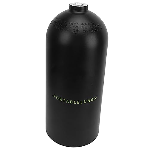 Yctze 3L Tauchflasche, Anti-Oxidations-Unterwasseratmung, Luftfahrt-Aluminium-Tauchausrüstung, Kleiner Sauerstofftank für die Wasserrettung (Black) von Yctze