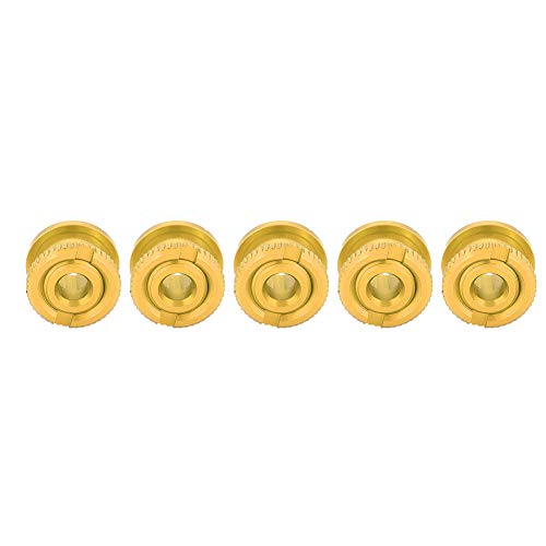 Yctze Gold Single Speed ​​Kettenblattschrauben, Rennrad-Kettenblattschrauben und Muttern, Teile für Einzelne Zahnplatte (Gold, kurzer Stil für Einzelteller) von Yctze