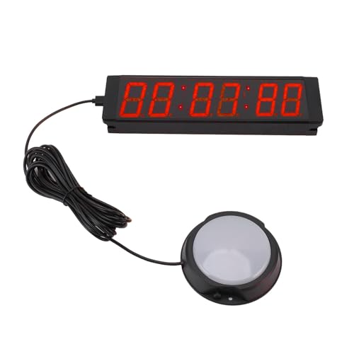 Yechiry 6 -stellig -LED -Renntimer, Running Event Fitness -Fitnessstudio Countdown Countdown für 12/24 Stunden Stoppuhr -Fernbedienung, Aluminiumrahmen, Mehrere Timing -Funktionen von Yechiry