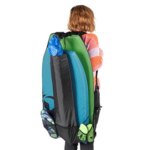 Yello Mehrzweck-Bodyboard-Tasche, Strandtasche, mit wasserdichter Rückseite, bis zu 106 cm, Bodyboard-Rucksack, Schwarz von Yello