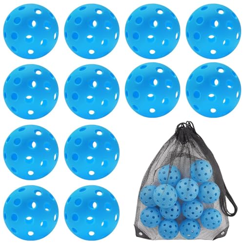 Yelschwa Trainings-Basebälle aus Kunststoff, hohl, leicht, für drinnen und draußen, 16 Stück (blau) von Yelschwa