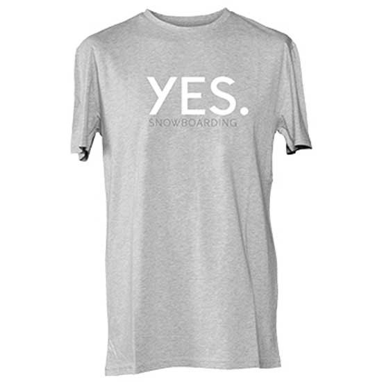 Yes. Logo Short Sleeve T-shirt Grau S Mann von Yes.