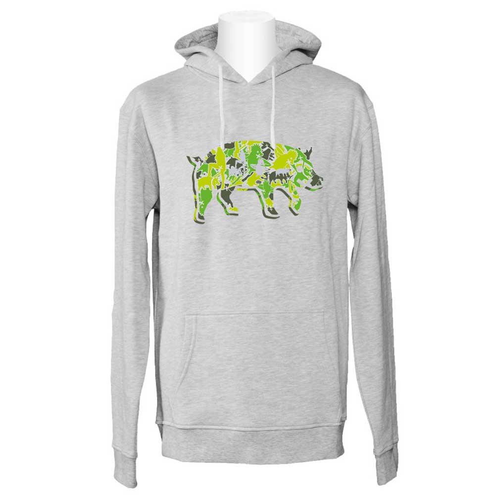 Yes. Pig Hoodie Grau XL Mann von Yes.