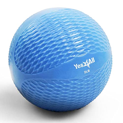 Yes4All Beschwerter Toning Ball gefüllt mit natürlichem Sand (Diamond Grip/Glatt) 11.5cm - 20cm Weicher beschwerter Medizinball für Pilates, Yoga und Fitness, perfekt für Balance, Flexibilität von Yes4All
