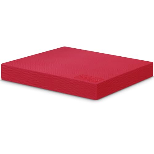 Yes4All NSBE Balance Pad L XL inkl, balance pad erwachsene für Stabilität; balance-pad für Fitness-Workout-Training Geeignet für zu Hause, Arbeit (Rot-L) von Yes4All