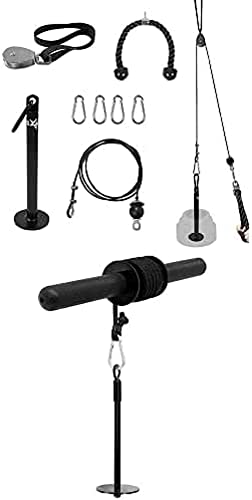 Yes4All Combo Gewicht Seilzugsystem, Seilzug Fitness für Gym LAT Pull Down, Trizepsseil, Armtraining, Unterarm Handgelenk Blaster Roller Trainer, Armkraft Training Unterarmtrainer von Yes4All