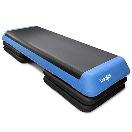 Yes4All DWZ2 Adjustable Aerobic Step Platform with 4 Risers - (Blue) von Yes4All