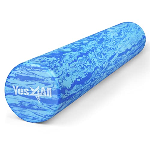 Yes4All EVA-Schaumstoffrolle für Tiefenmassage, Rehabilitation und Physiotherapie (36 Zoll, Ocean Marbled) von Yes4All