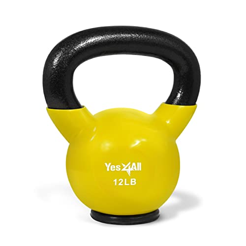 Yes4All Unisex-Erwachsene NVF1 Kettlebell, C. Gelb-5.4kg, 12Lb von Yes4All