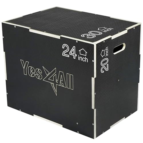 Yes4All SPZJ 3-in-1 Aufbewahrungsbox aus Holz, 76.2 x 60.9 x 50.8 cm, A. Rutschfestes Schwarz von Yes4All