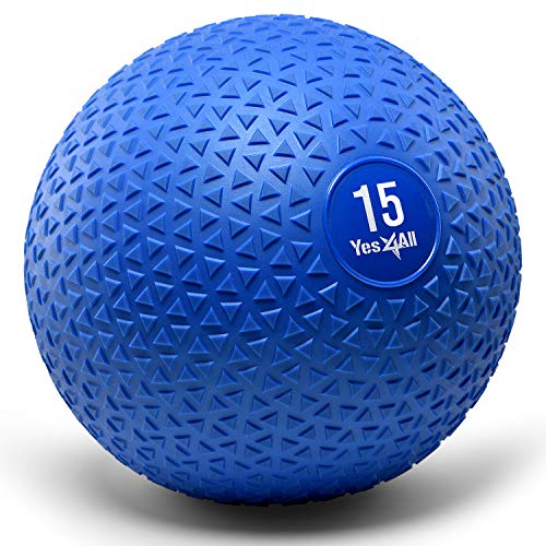 Yes4All JCT9 Slam Balls Medizinball 6.8 kg, Blau für Kraft, Power und Training von Yes4All