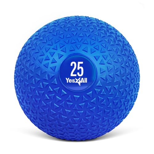 Yes4All HLL9 Slam Balls Medizinball 11.3 kg, Blau für Kraft, Power und Training von Yes4All