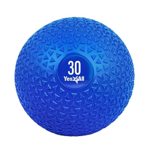 Yes4All SQYY Slam Balls Medizinball 13.6 kg, Blau für Kraft, Power und Training von Yes4All