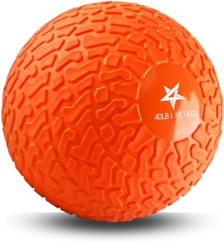 Yes4All Q8JB Slam Balls Medizinball 18 kg, Orange für Kraft, Power und Training von Yes4All