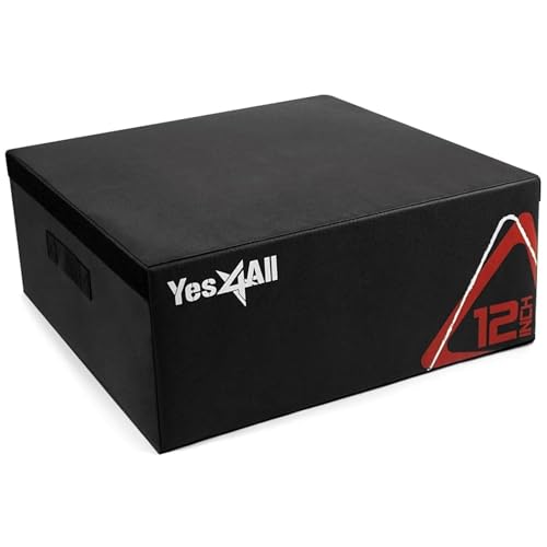 Yes4All Soft Plyo Box/Plyometrische Jump Box - Einstellbare Plyo Box/Foam Plyo Box für Sprungtraining, Fitness und Konditionierung (30,5 cm, Schwarz) von Yes4All