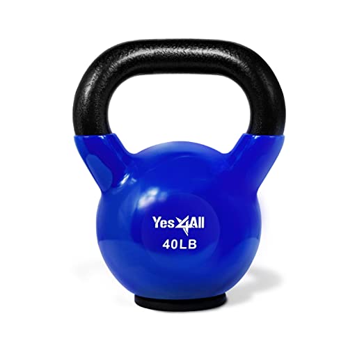 Yes4All Unisex-Erwachsene BP5K Kettlebell, I. Blau-18kg, 40Lb von Yes4All