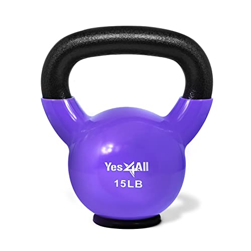 Yes4All Unisex-Erwachsene N21X Kettlebell, D. Lila-6.8kg, 15.0 Pounds von Yes4All