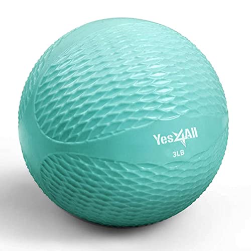 Yes4All WDD0 Toning Ball Weich gewichtet, Minze 1.3 kg einzeln Krafttraining Gewichte & Zubehör Medizinbälle für Pilates, Yoga, Fitness von Yes4All