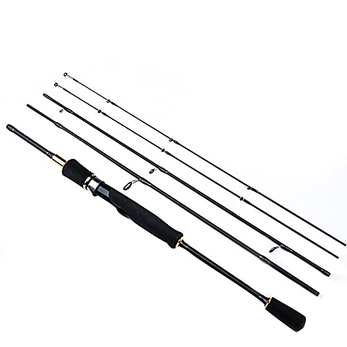 2 Spitzen 0.6-8g UL/L Angelrute Baitcast Spinnrute Ultraleichte Kohlefaser,165cm180cm (Spinnrute, 180CM) von Yesness