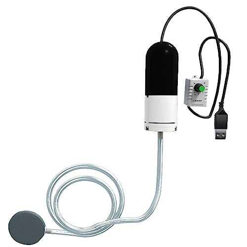 Einstellbare Aquarium-Luftpumpe, USB-Bubbler mit Luftstein/Luftplatte für Aquarien und Aquarien, USB von Yfenglhiry