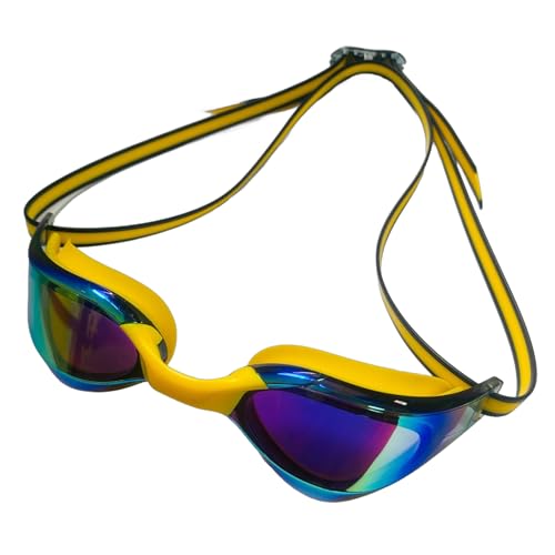 Yfenglhiry Schwimmbrille, Unterwasserbrille, beschlagfrei, UV-Schutz, kein Auslaufen, klar, einfach zu verstellen, für Erwachsene, kein Auslaufen von Yfenglhiry