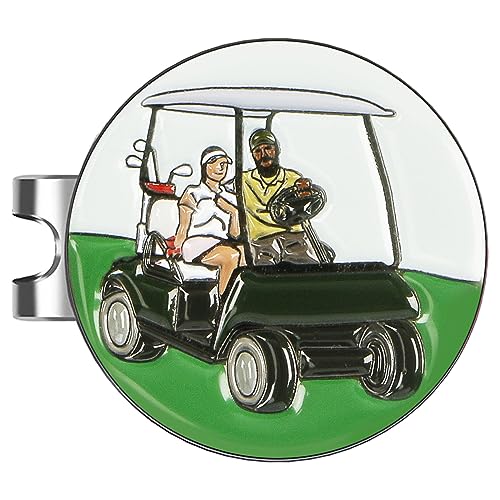 YiQinzcxg Golfmützen-Clip mit 2,5 cm geprägtem Metall, Golfballmarker, Golf-Trainingshilfe, Zubehör, Golfball-Marker-Clips, Golfzubehör von YiQinzcxg