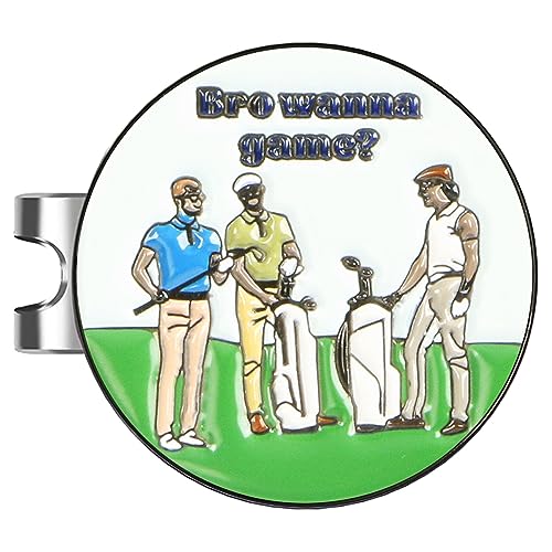 YiQinzcxg Golfmützen-Clip mit 2,5 cm geprägtem Metall, Golfballmarker, Golf-Trainingshilfe, Zubehör, Golfball-Marker-Clips, Golfzubehör von YiQinzcxg