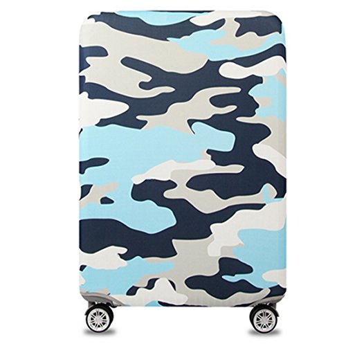 YianBestja Elastisch Kofferhülle Kofferschutzhülle Gepäck Cover Reisekoffer Hülle Koffer Schutzhülle Luggage Cover mit Reißverschluss (Camouflage 1, L (25-28 Zoll)) von YianBestja