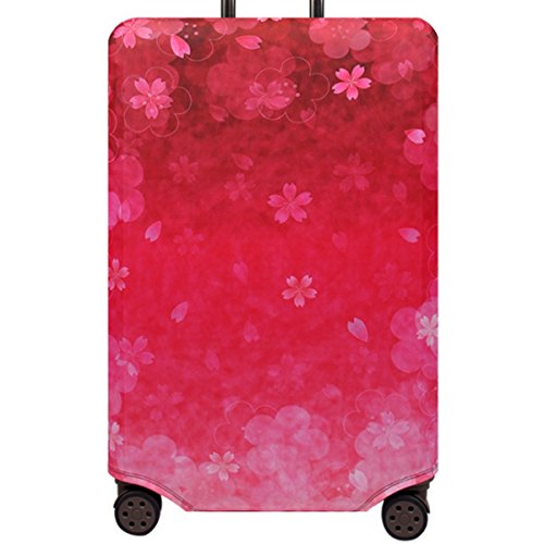 YianBestja Elastisch Reise Kofferschutzhülle Abdeckung Waschbar Kofferhülle Schutz Bezug Luggage Cover für 18-32 Zoll Koffer (Sakura, S (18-21 Zoll)) von YianBestja